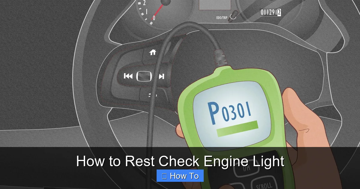 How to Rest Check Engine Light