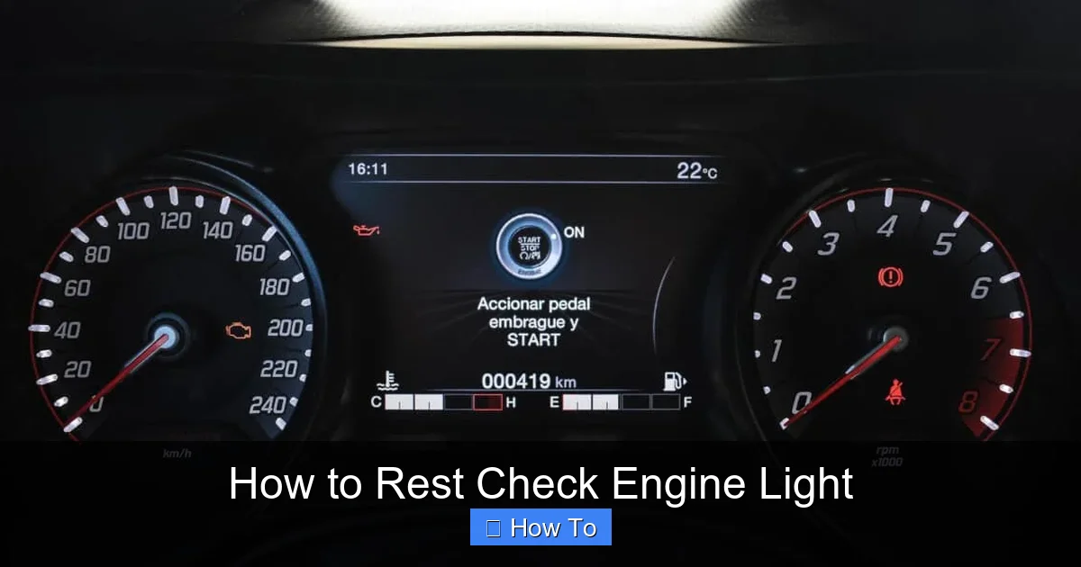 How to Rest Check Engine Light