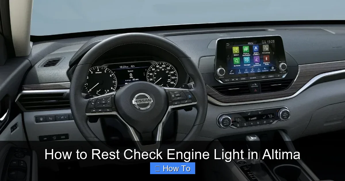 How to Rest Check Engine Light in Altima