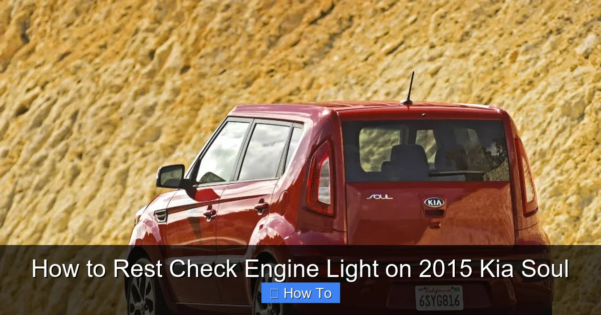 How to Rest Check Engine Light on 2015 Kia Soul