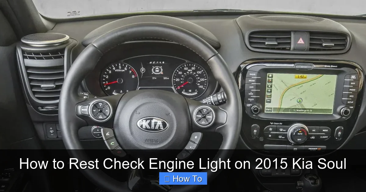 How to Rest Check Engine Light on 2015 Kia Soul