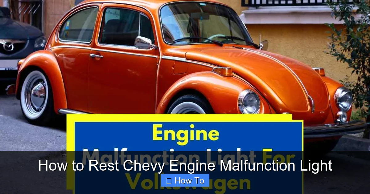 How to Rest Chevy Engine Malfunction Light