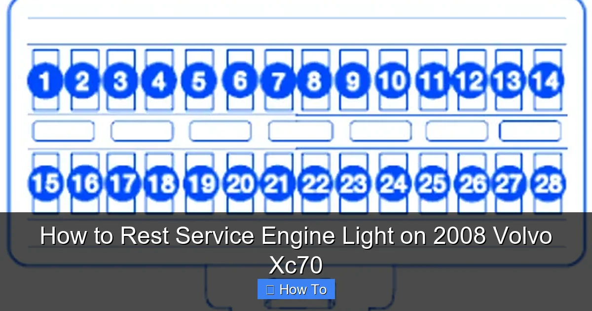 How to Rest Service Engine Light on 2008 Volvo Xc70