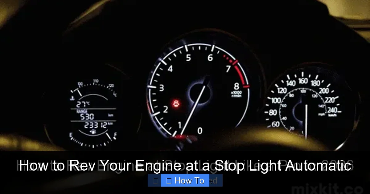 How to Rev Your Engine at a Stop Light Automatic
