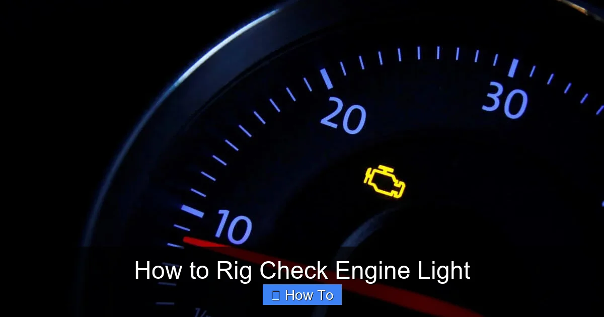 How to Rig Check Engine Light