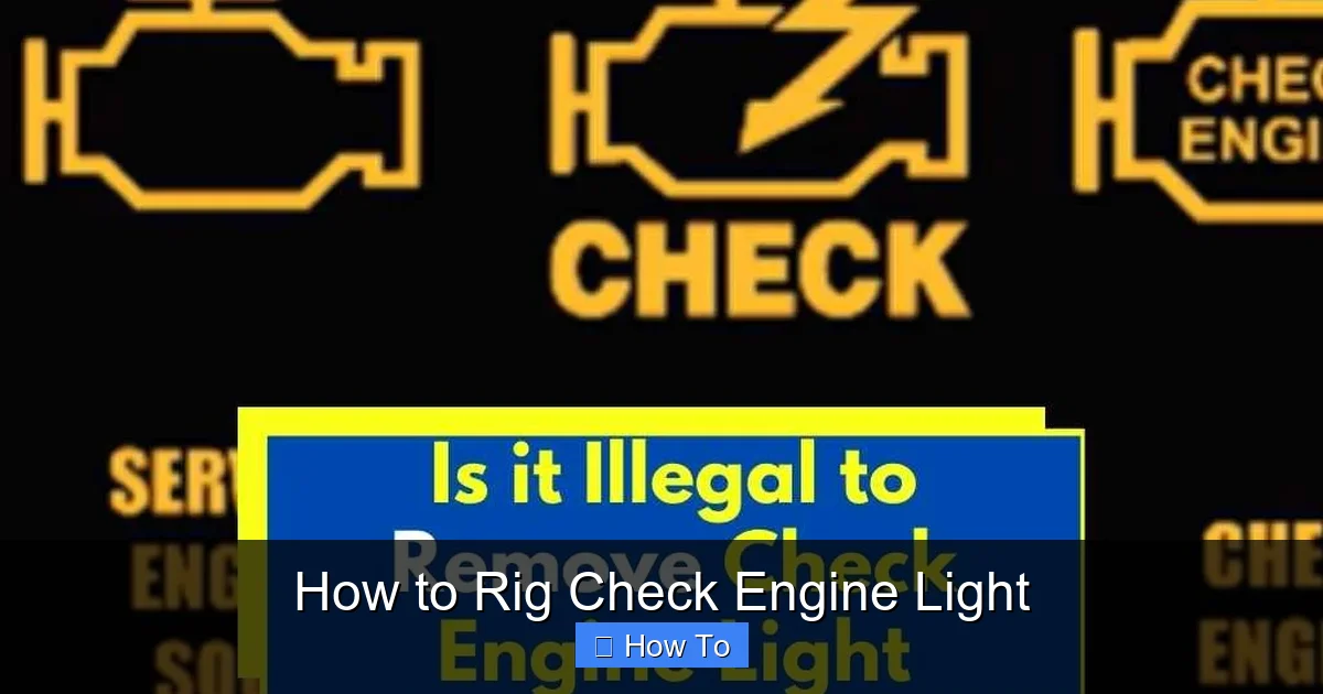 How to Rig Check Engine Light
