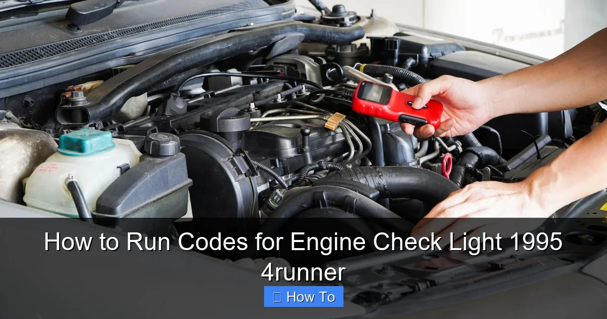 How to Run Codes for Engine Check Light 1995 4runner