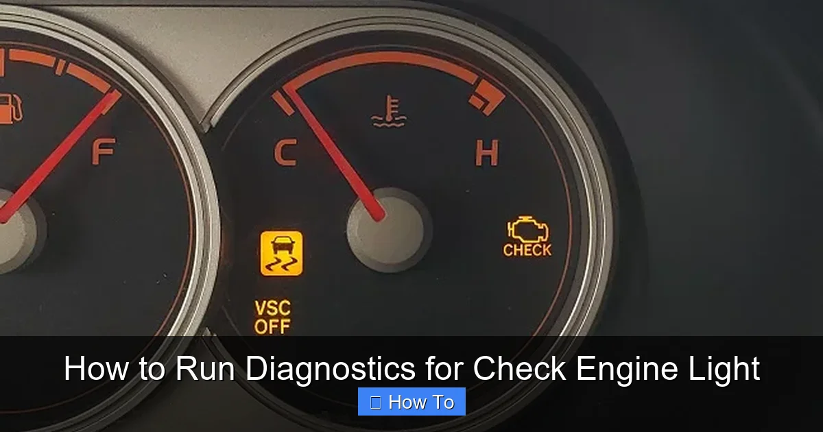 How to Run Diagnostics for Check Engine Light