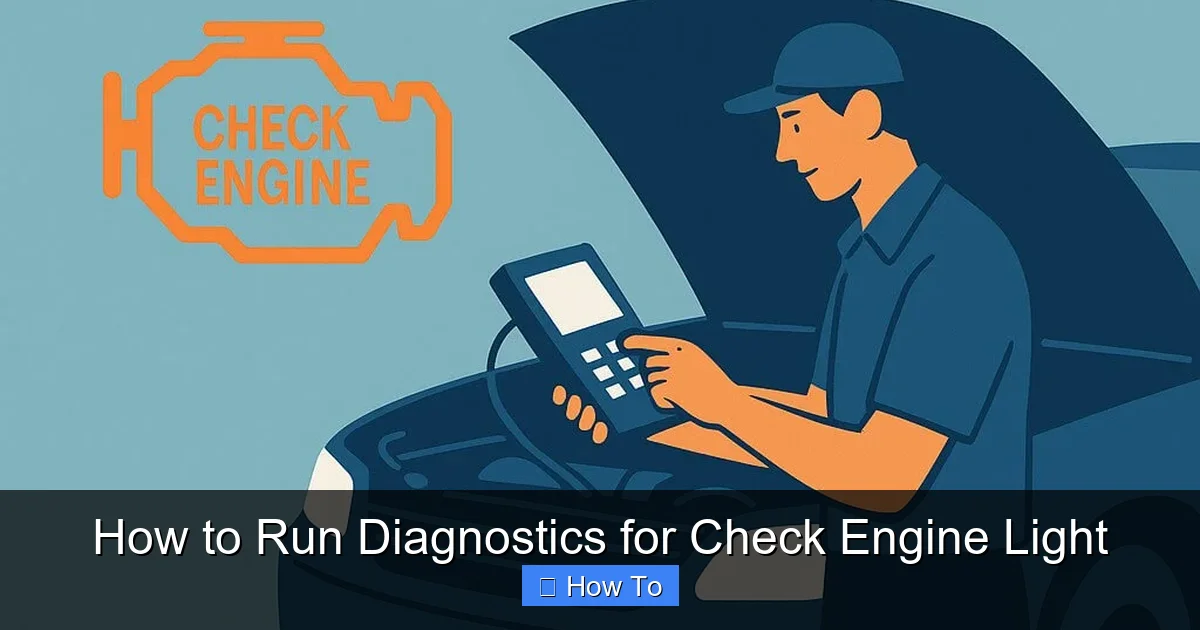 How to Run Diagnostics for Check Engine Light