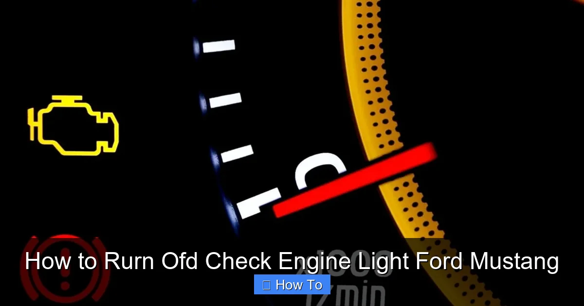 How to Rurn Ofd Check Engine Light Ford Mustang