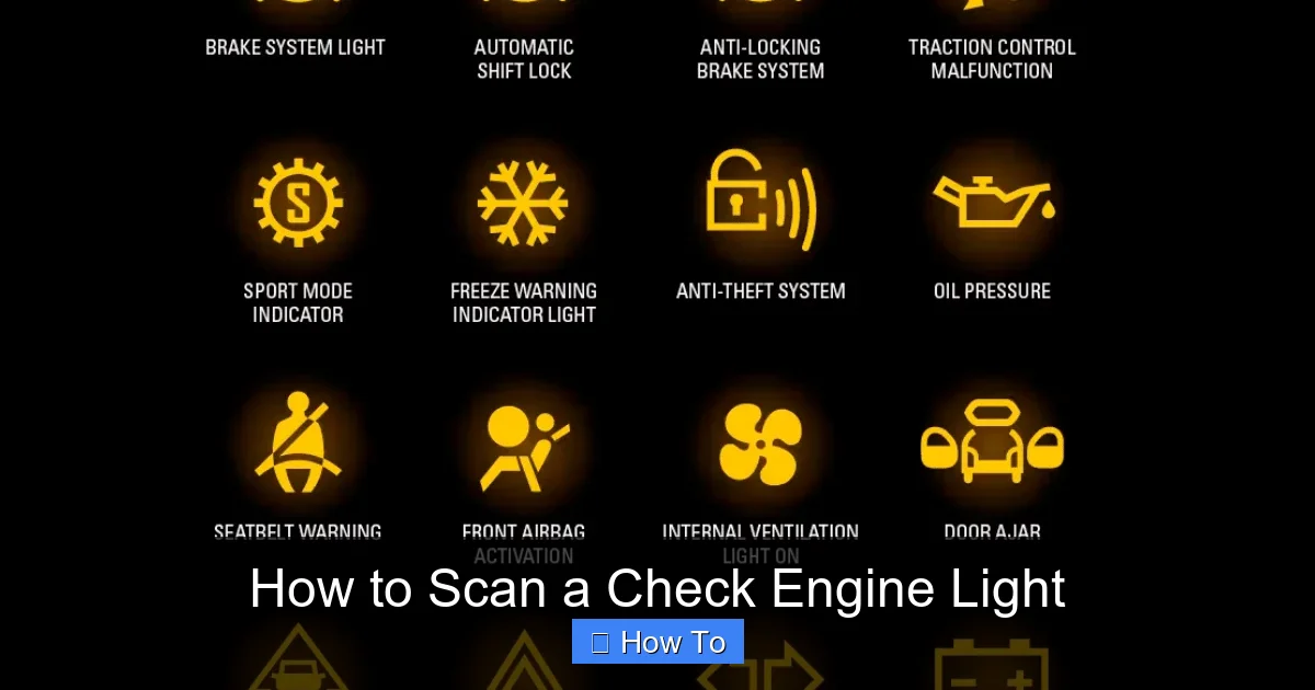 How to Scan a Check Engine Light