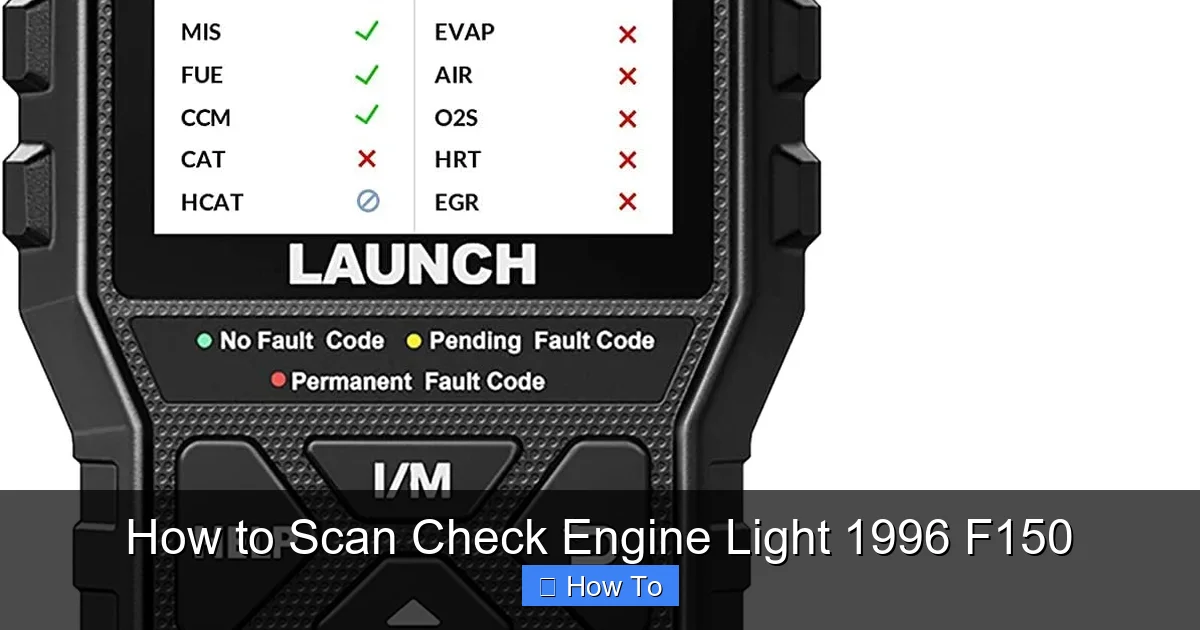 How to Scan Check Engine Light 1996 F150