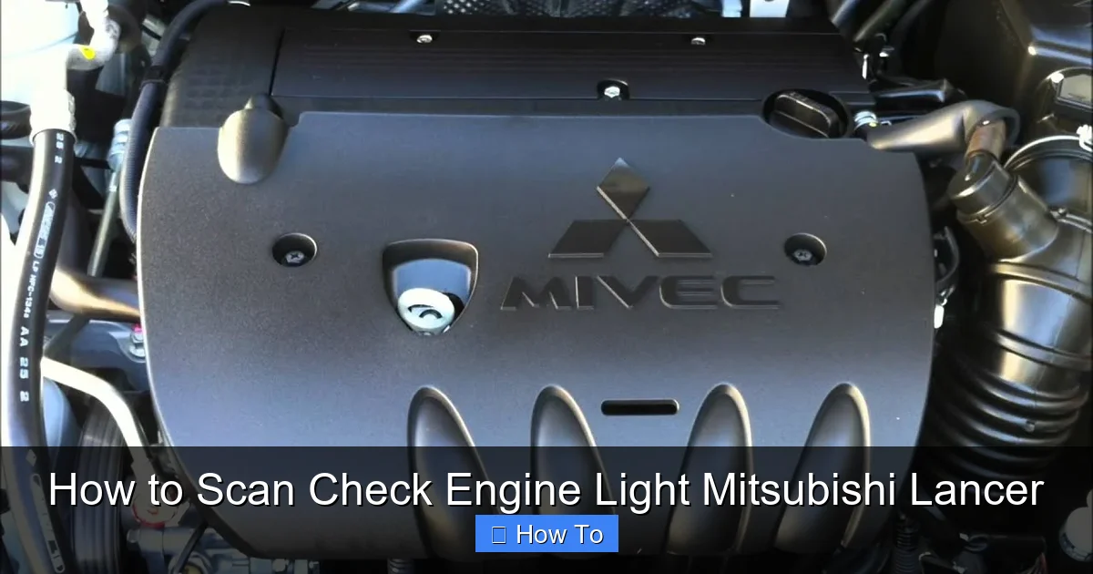 How to Scan Check Engine Light Mitsubishi Lancer