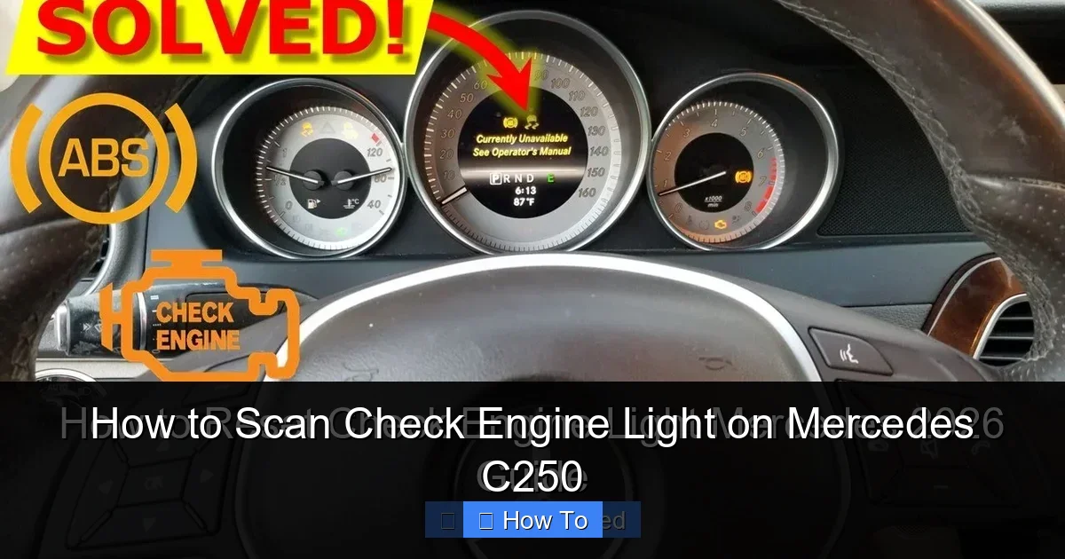 How to Scan Check Engine Light on Mercedes C250