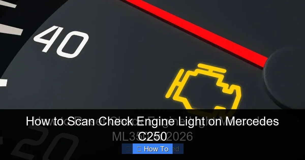 How to Scan Check Engine Light on Mercedes C250