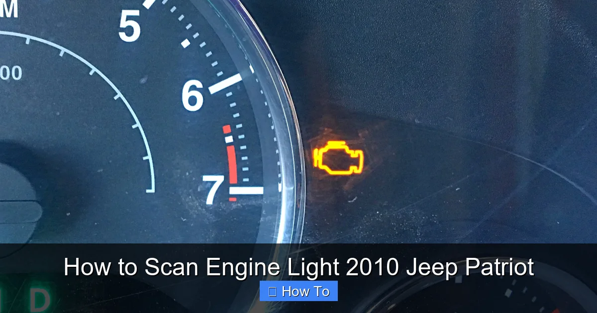 How to Scan Engine Light 2010 Jeep Patriot