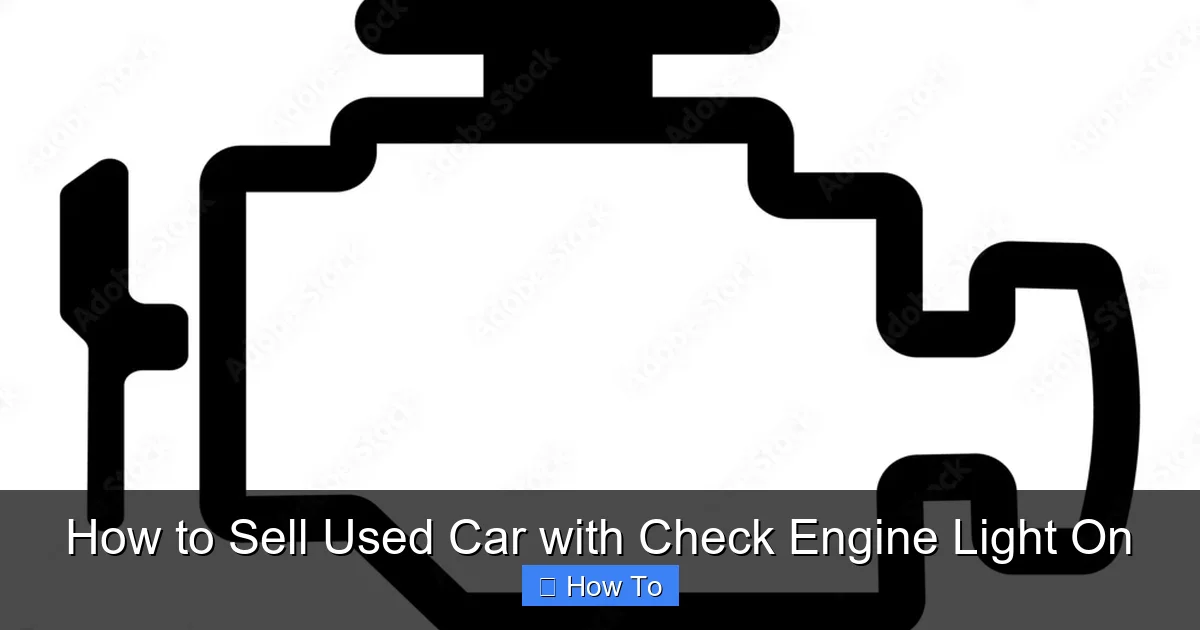 How to Sell Used Car with Check Engine Light On