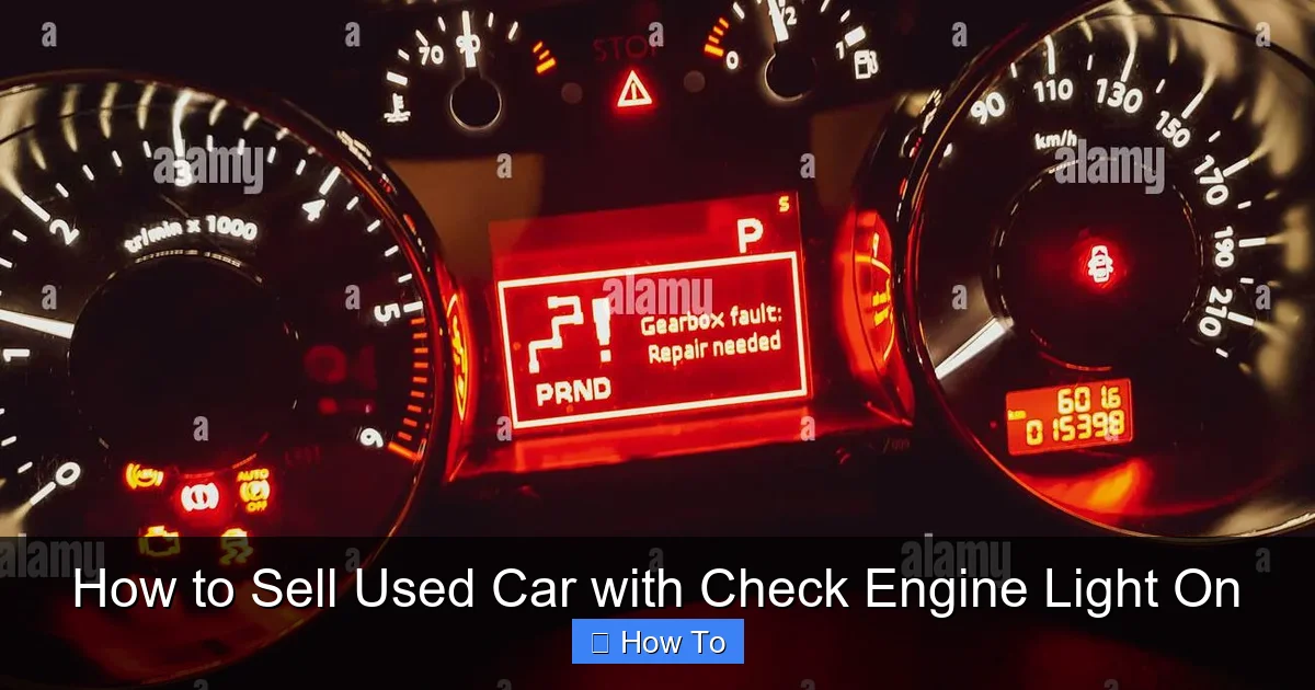 How to Sell Used Car with Check Engine Light On