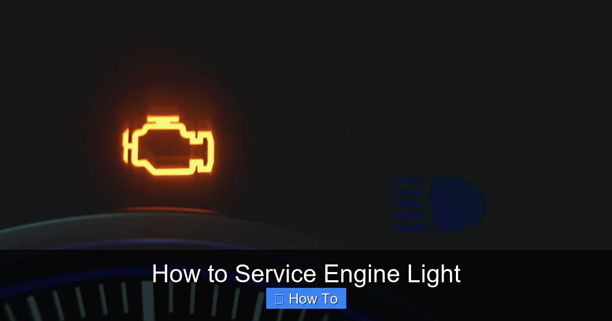 How to Service Engine Light