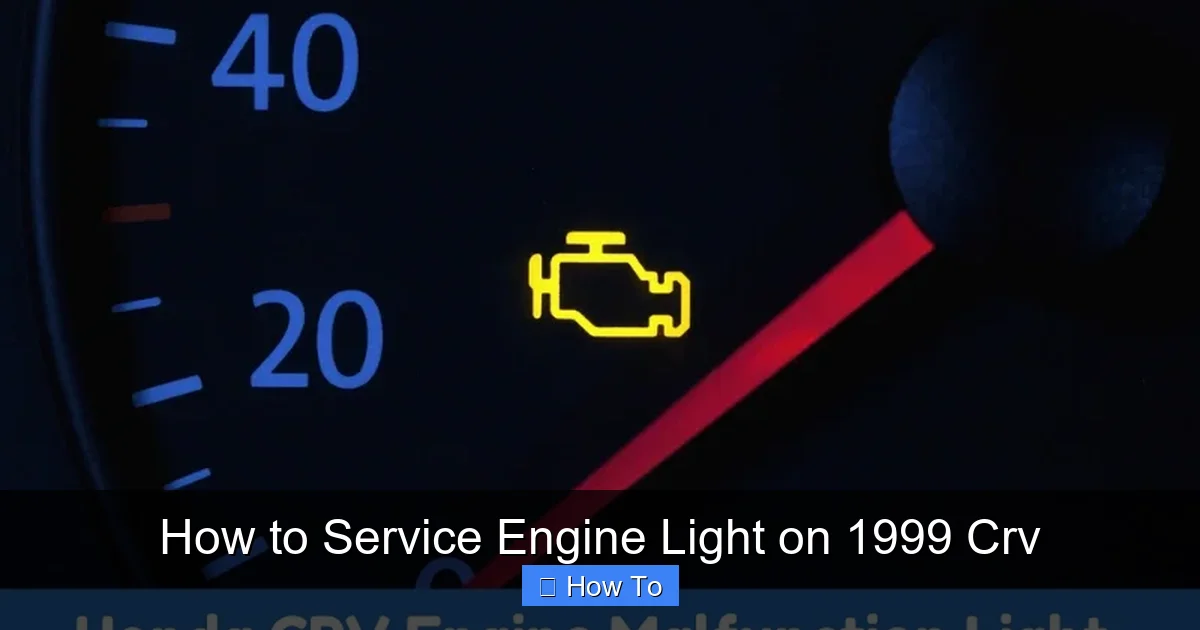 How to Service Engine Light on 1999 Crv