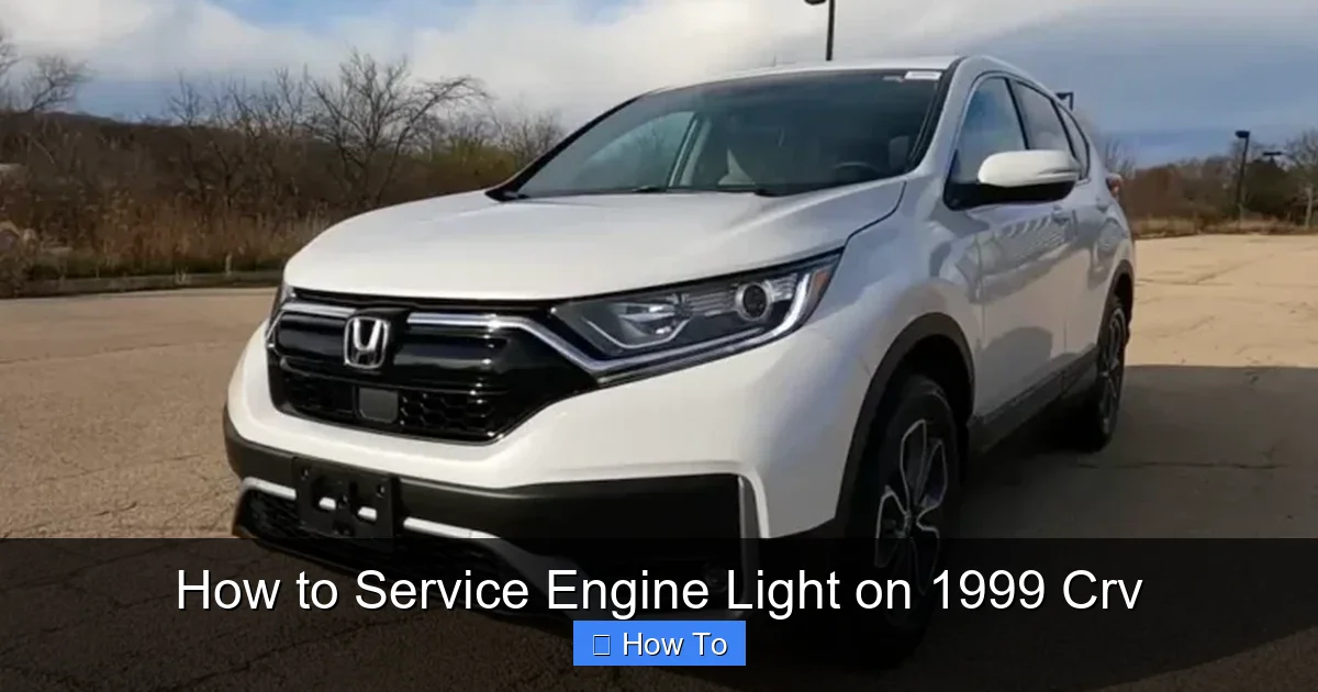 How to Service Engine Light on 1999 Crv