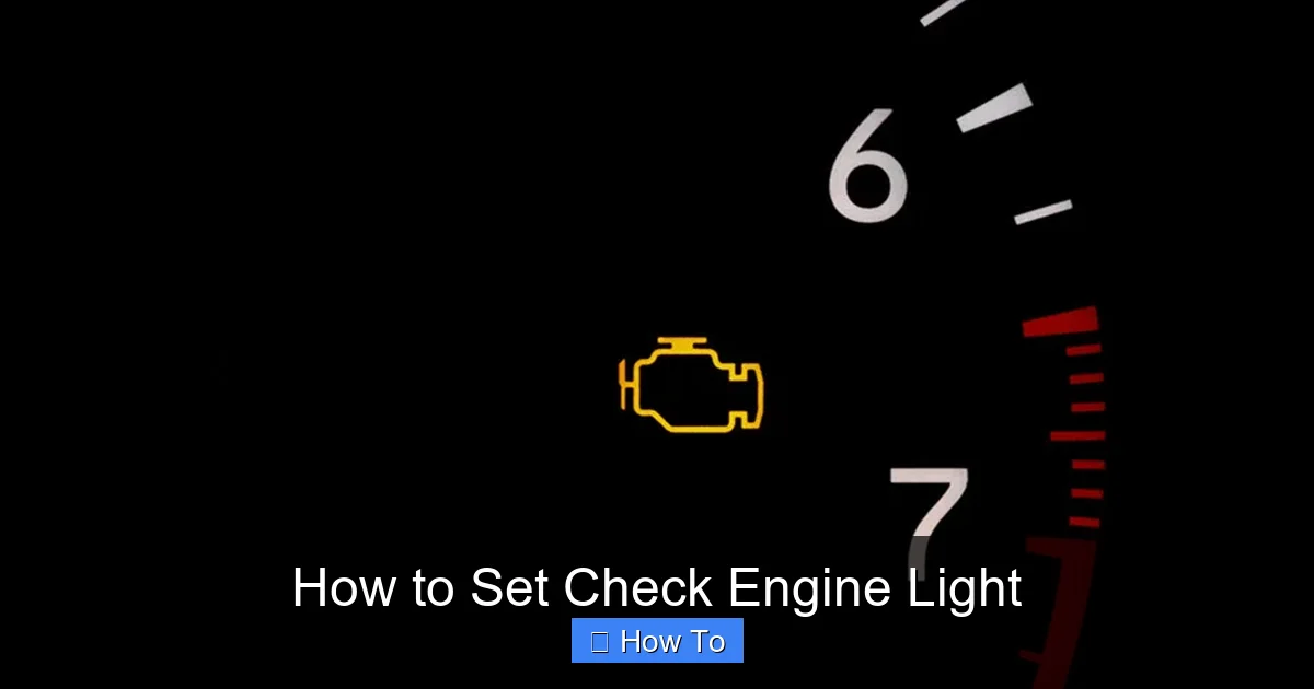 How to Set Check Engine Light