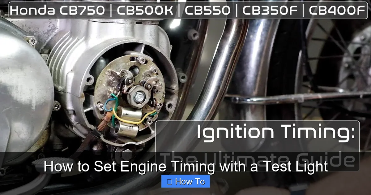 How to Set Engine Timing with a Test Light