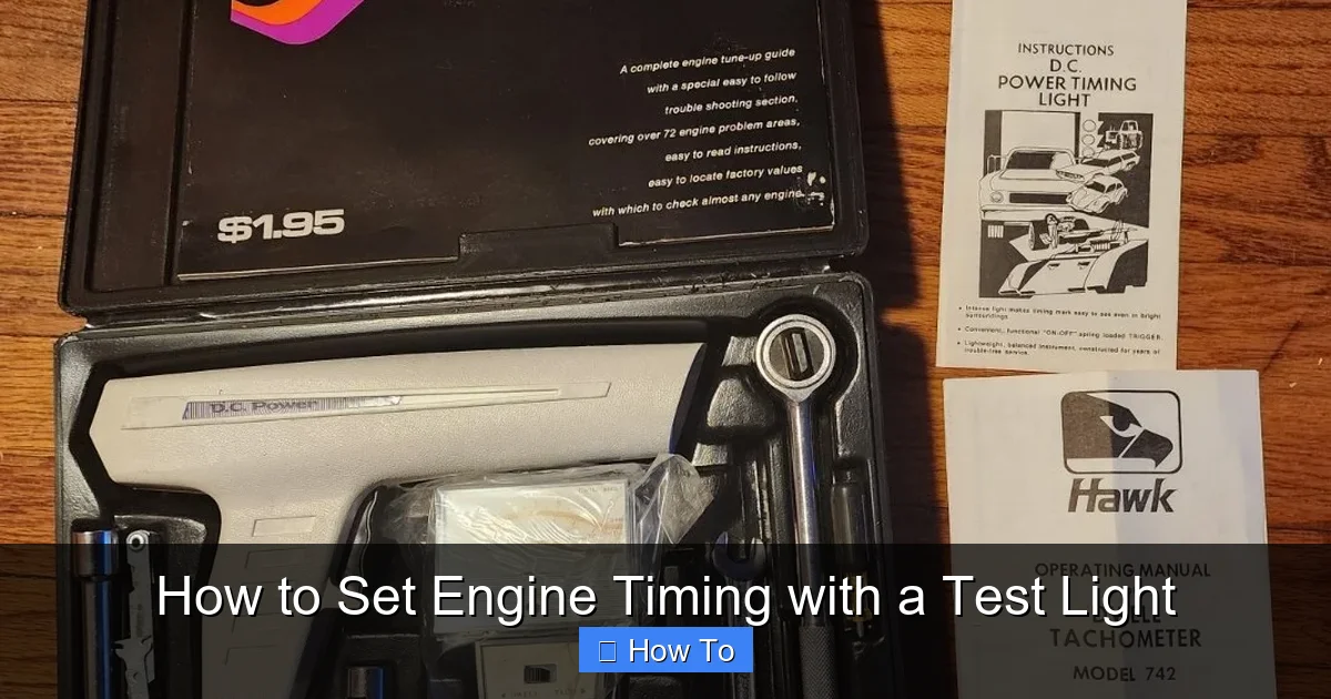 How to Set Engine Timing with a Test Light