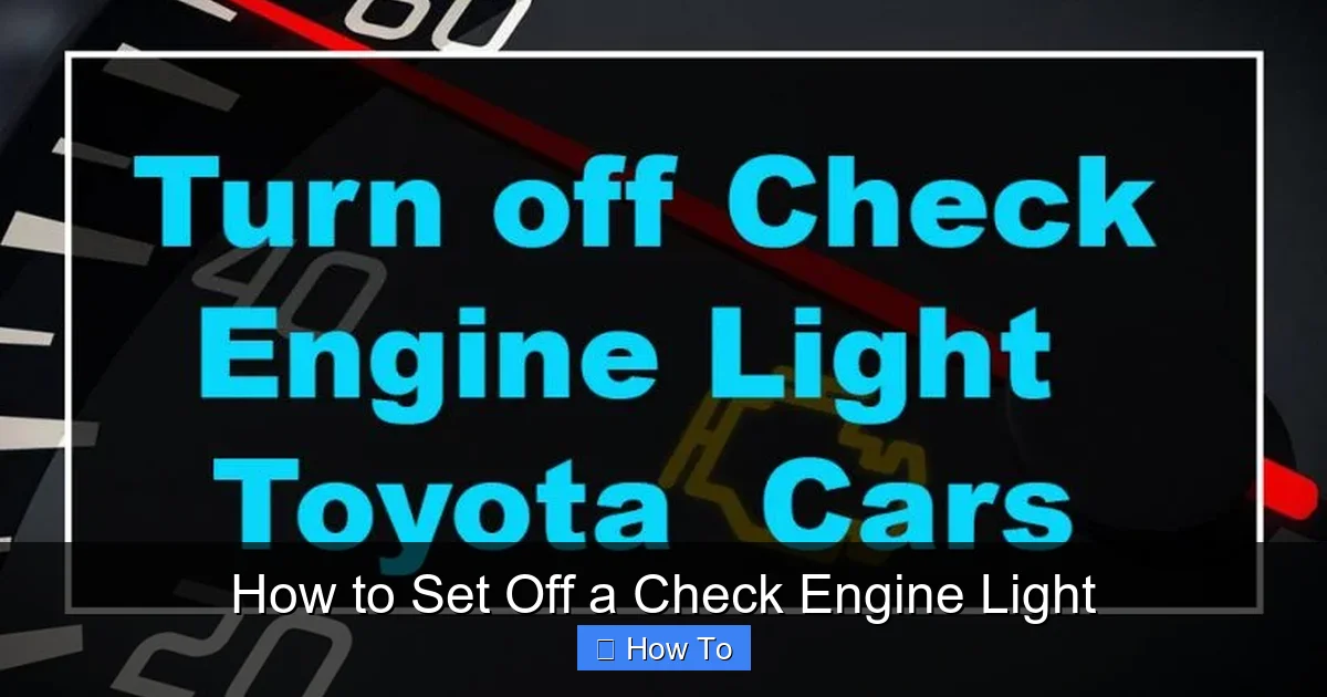 How to Set Off a Check Engine Light