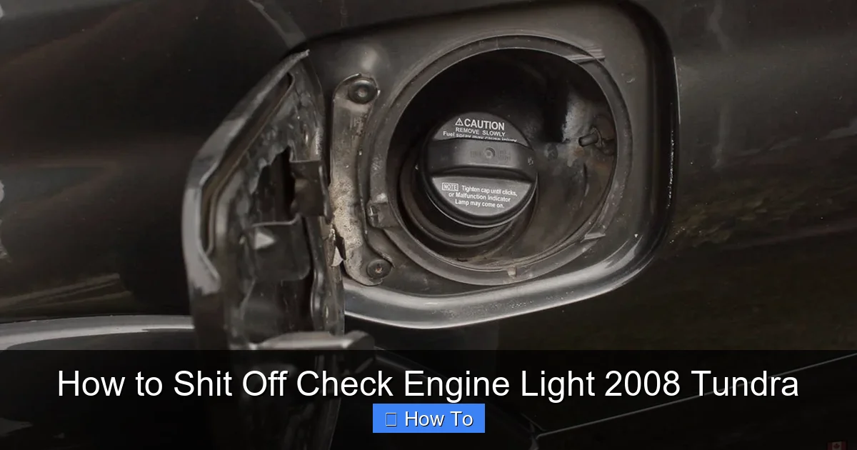 How to Shit Off Check Engine Light 2008 Tundra