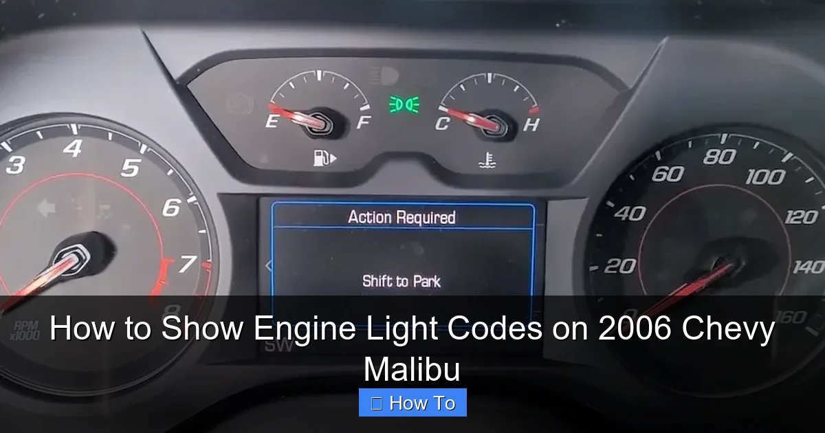 How to Show Engine Light Codes on 2006 Chevy Malibu