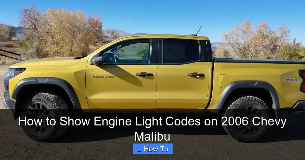 How to Show Engine Light Codes on 2006 Chevy Malibu