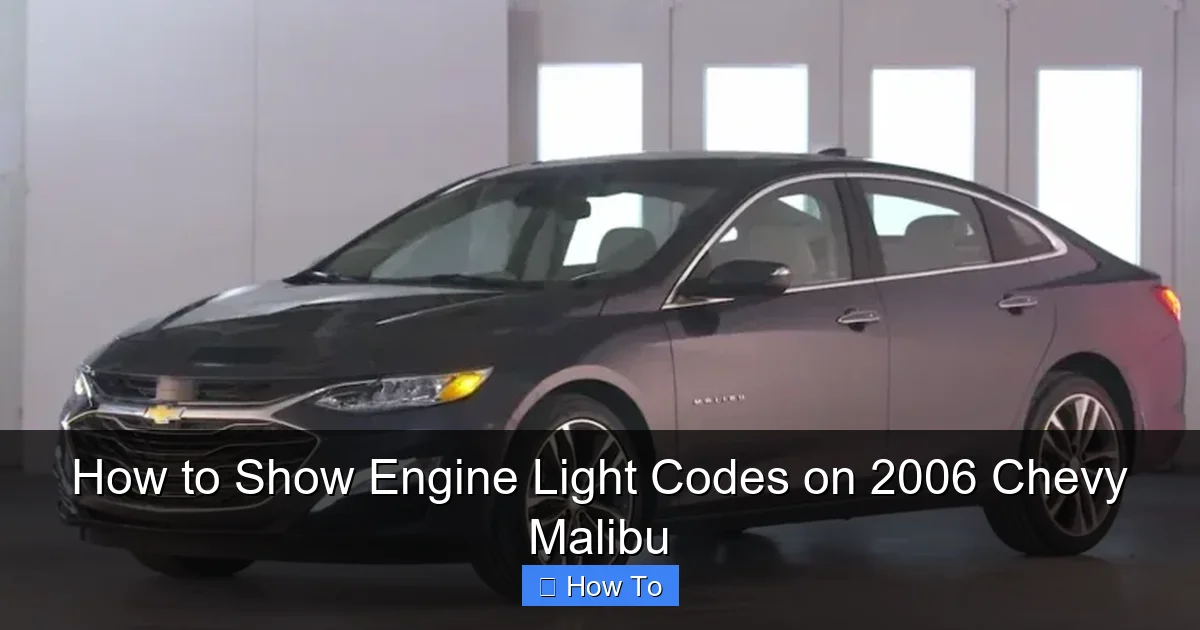 How to Show Engine Light Codes on 2006 Chevy Malibu