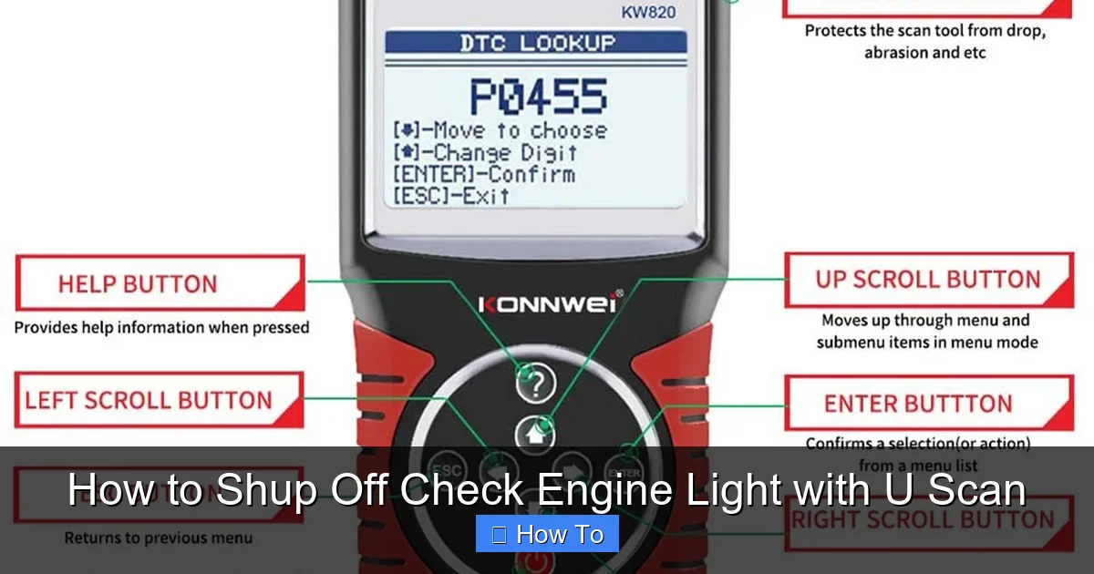 How to Shup Off Check Engine Light with U Scan