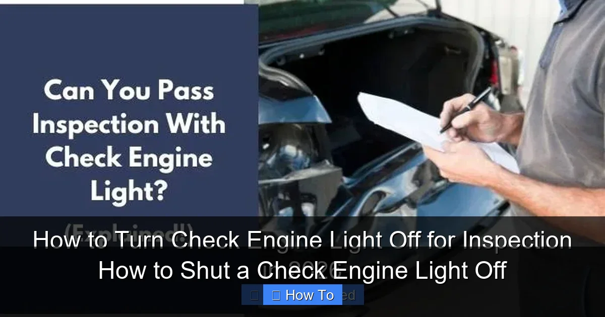 How to Shut a Check Engine Light Off