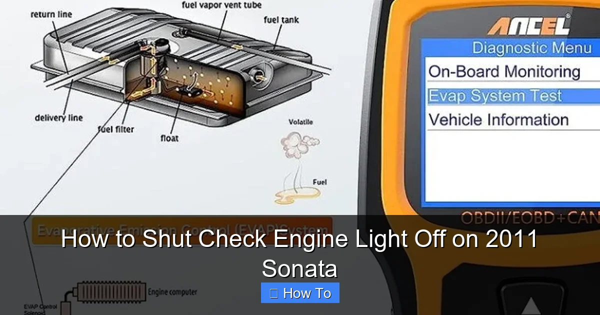 How to Shut Check Engine Light Off on 2011 Sonata