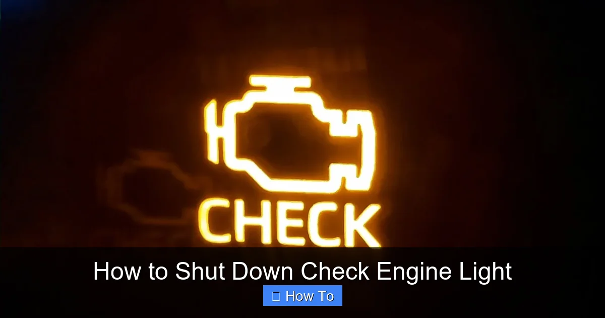 How to Shut Down Check Engine Light