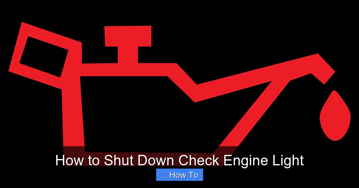 How to Shut Down Check Engine Light