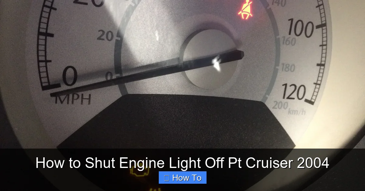 How to Shut Engine Light Off Pt Cruiser 2004