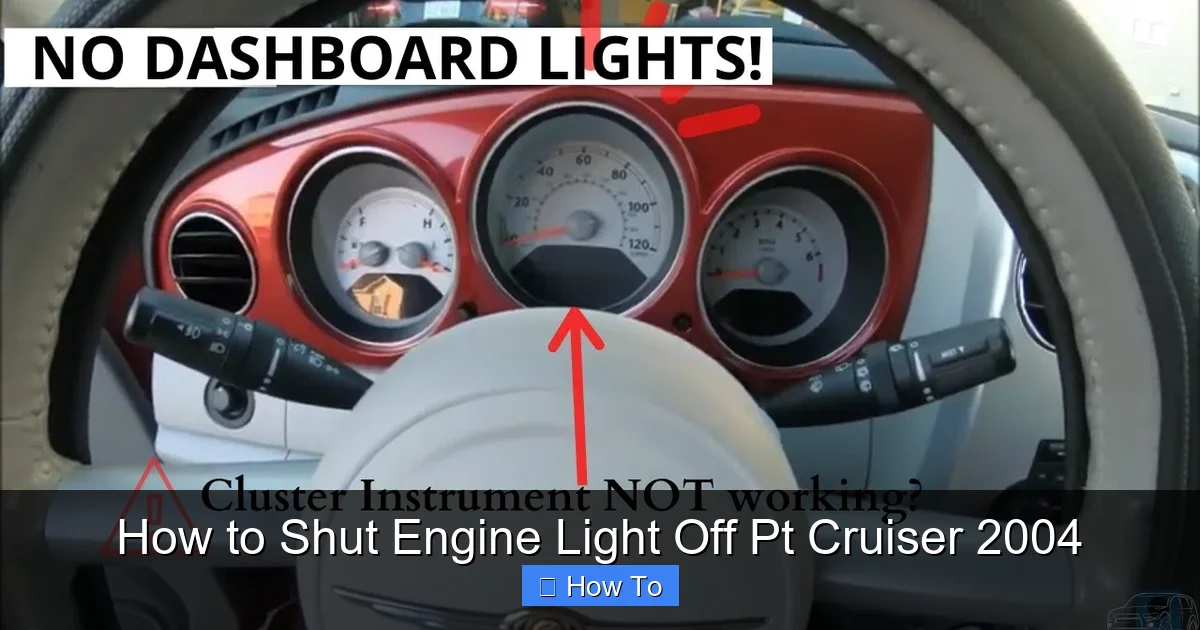 How to Shut Engine Light Off Pt Cruiser 2004