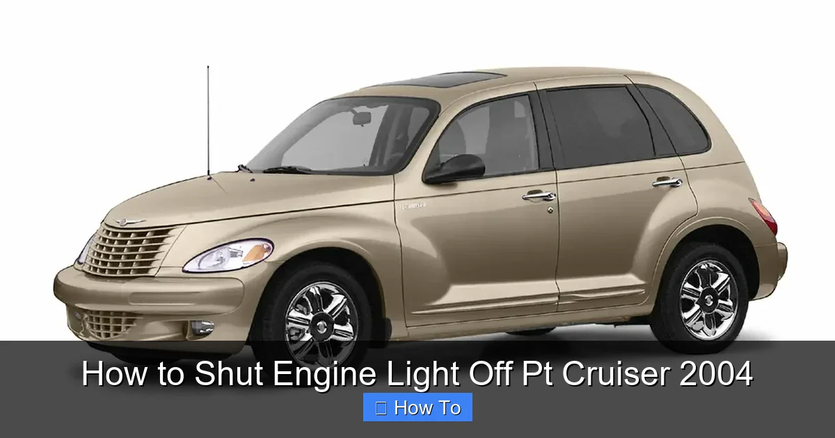 How to Shut Engine Light Off Pt Cruiser 2004