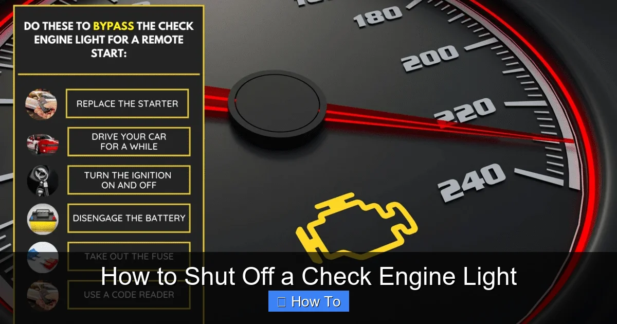 How to Shut Off a Check Engine Light