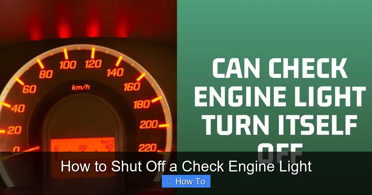 How to Shut Off a Check Engine Light