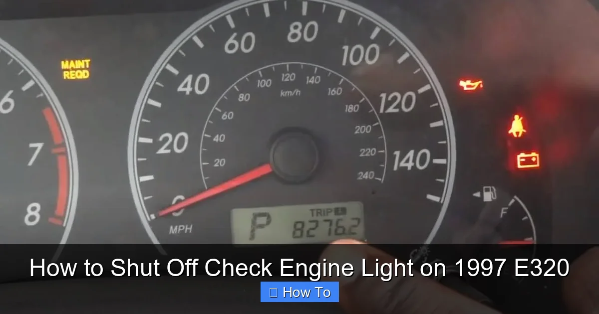 How to Shut Off Check Engine Light on 1997 E320