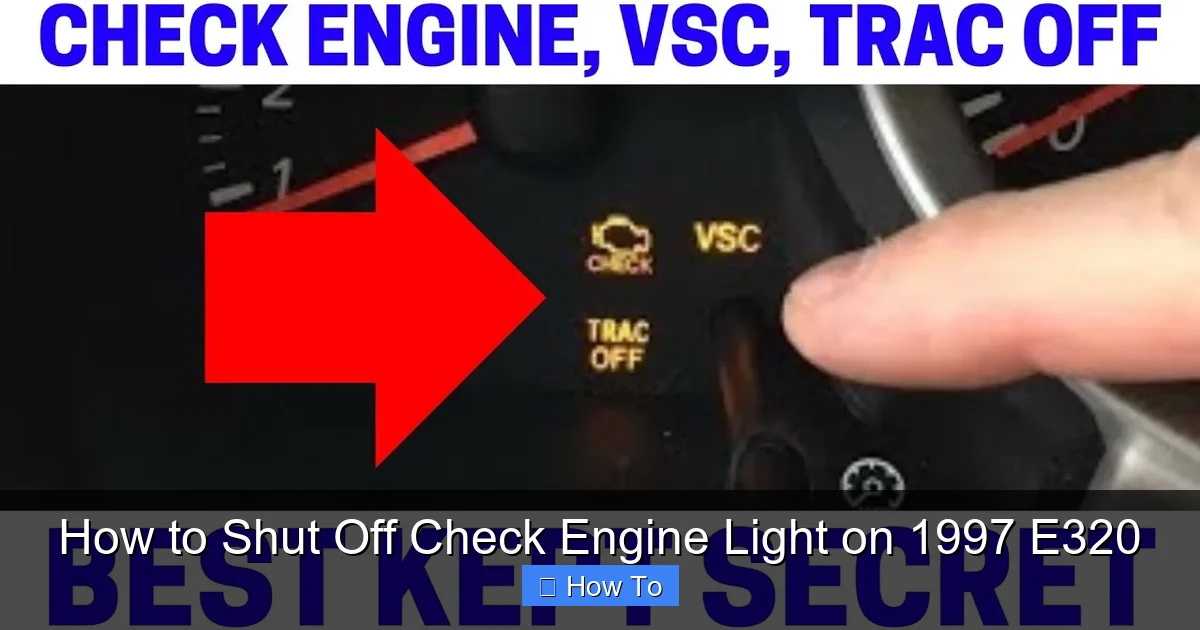 How to Shut Off Check Engine Light on 1997 E320