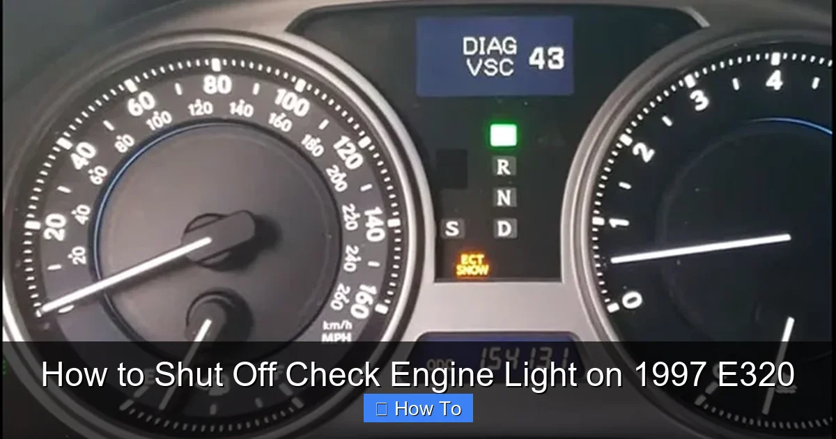 How to Shut Off Check Engine Light on 1997 E320