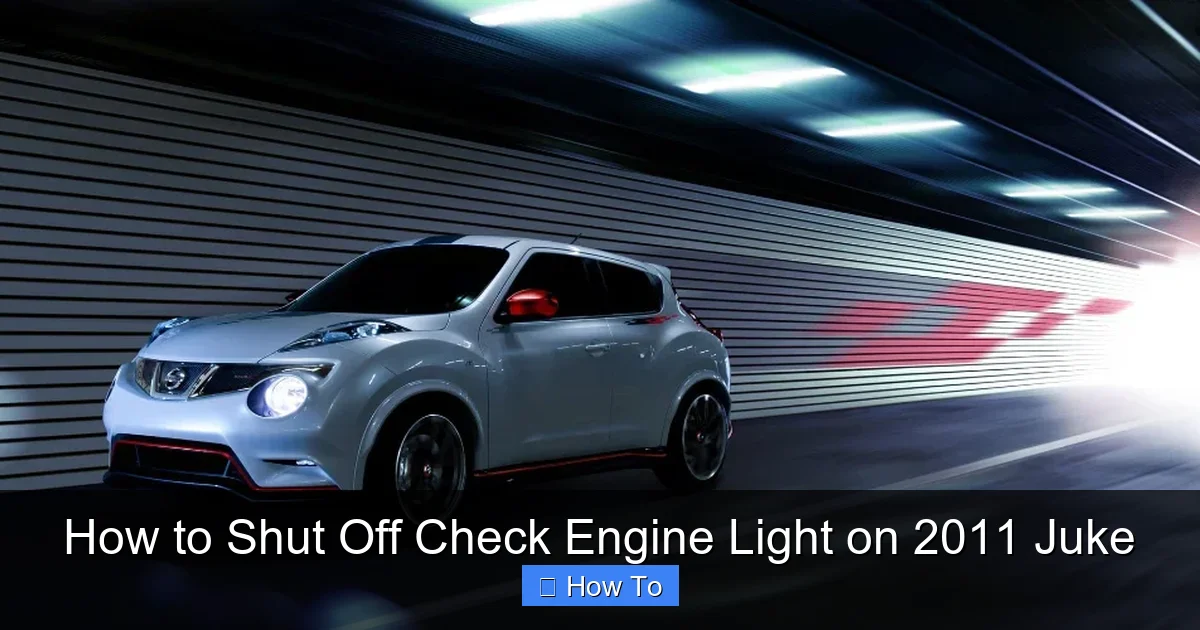 How to Shut Off Check Engine Light on 2011 Juke