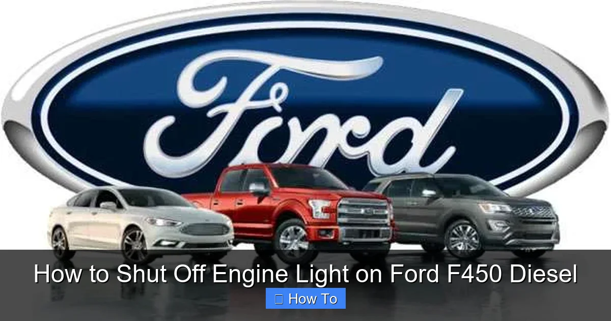How to Shut Off Engine Light on Ford F450 Diesel