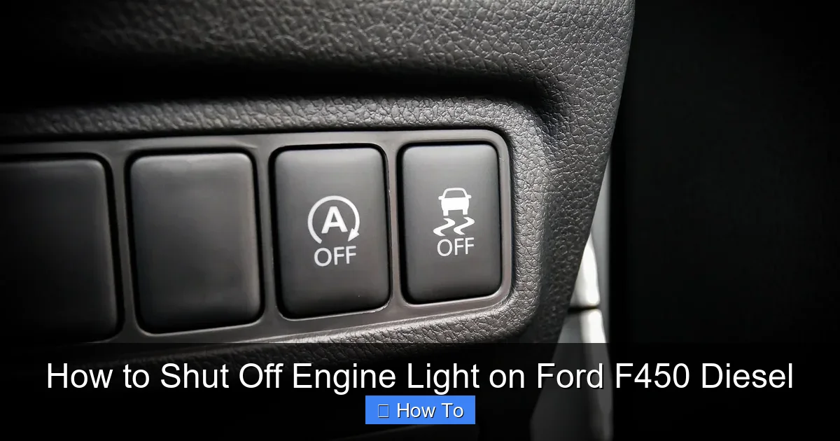 How to Shut Off Engine Light on Ford F450 Diesel