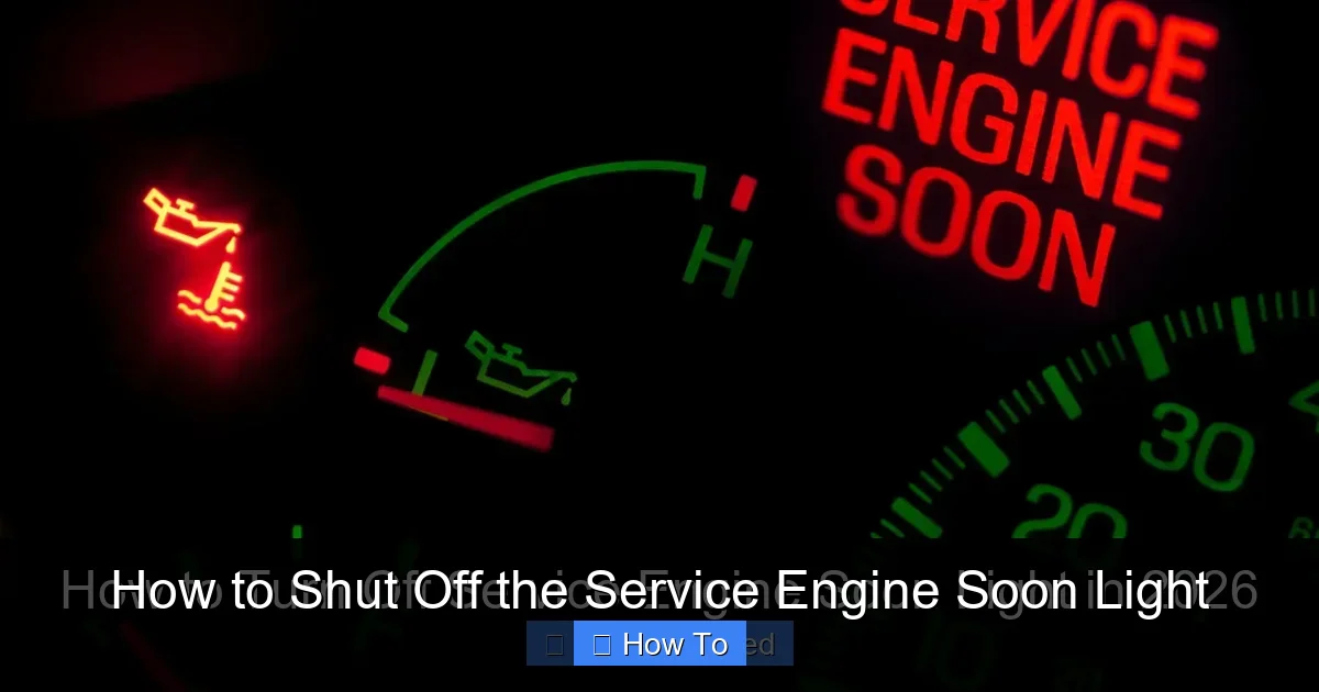 How to Shut Off the Service Engine Soon Light